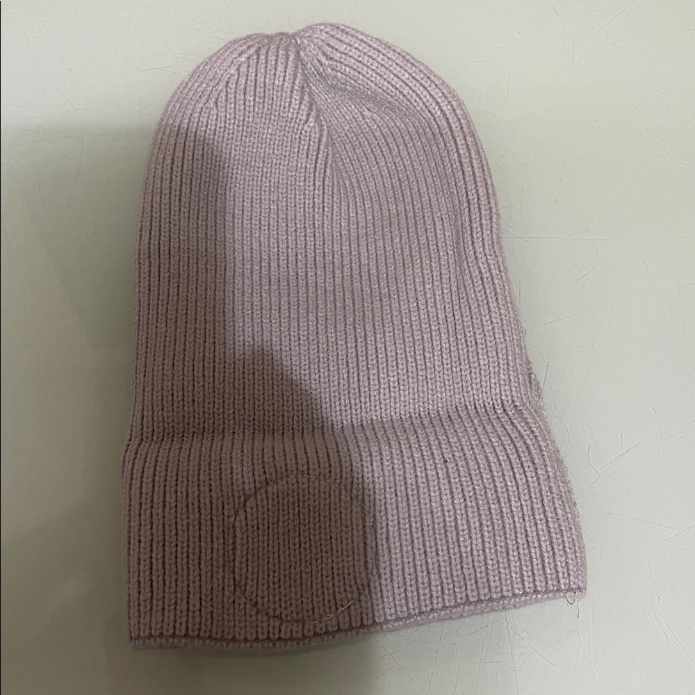 Gray Kids Beanie with Yellow Smiley Patch - Picture 5 of 5